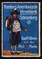 Hamburg-Amerikanische Uhrenfabrik Schramberg Reklamemarke um 1910.jpg