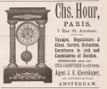 Christiaan Huygens December 1909 Advertentie Ch. Hour.jpg