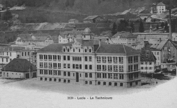 Technikum in Le Locle mit Sternwarte um 1910