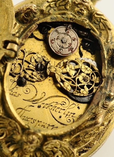 Elias Weckherlin fertigte um 1650 eine Uhr mit Weckwerk.