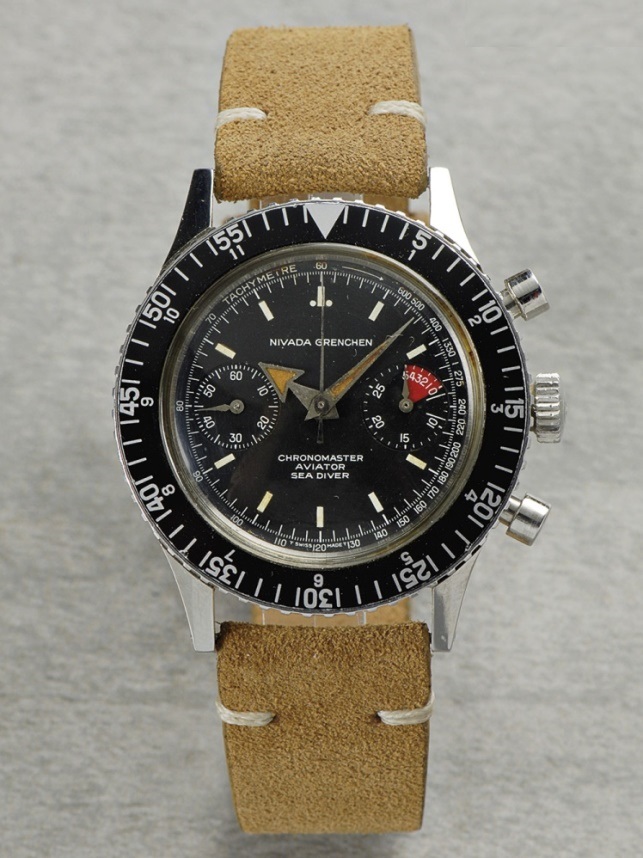 thumb]Nivada SA, Grenchen Chronomaster Aviator Sea Diver, Geh. Nr. 3011, Ref. 85001, Cal. Val. R92, circa 1963