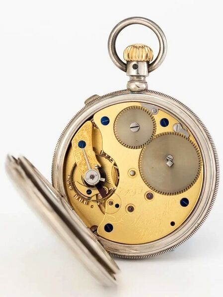 Datei:Ignatz Marenzeller, Glashütter Silbertaschenuhr, Nr. 7499, 1871 (4).jpg