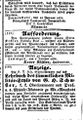 Allgemeine Zeitung München, 14. Janaur 1839, Auffurderung, Xaver Kistler.jpg