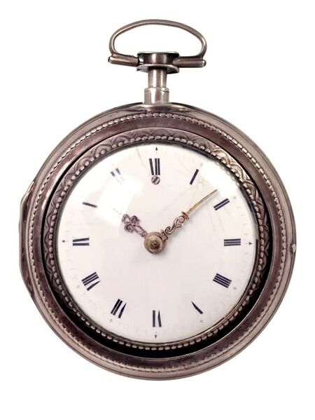 Datei:G. Ch. Hiltel, Doppelgehäuse-Spindeltaschenuhr mit Viertelstundenrepetition, ca. 1750 (1).jpg