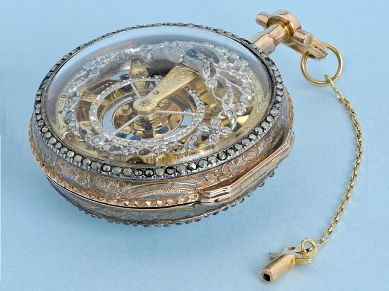 Datei:Faléony à Paris, Goldene Spindeltaschenuhr mit Frontaufzug ca. 1780 (4).jpg