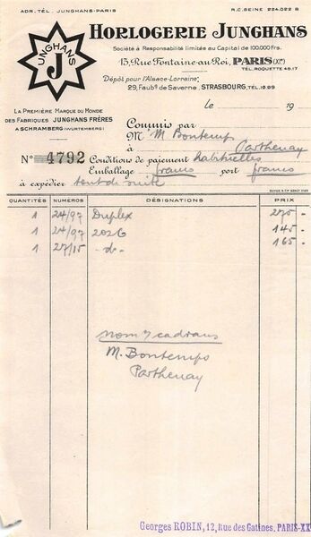 Datei:Rechnung Horlogerie Junghans Paris.jpg
