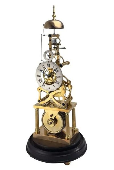 Datei:Andrew Black, Colinsburgh, Skelettuhr mit Stundenschlag, 8-Tage-Gangdauer und Federchronometerhemmung, ca.1837 (04).jpg