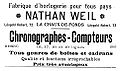 Nathan Weil, Inserate FH. 30 Oktober 1909.jpg