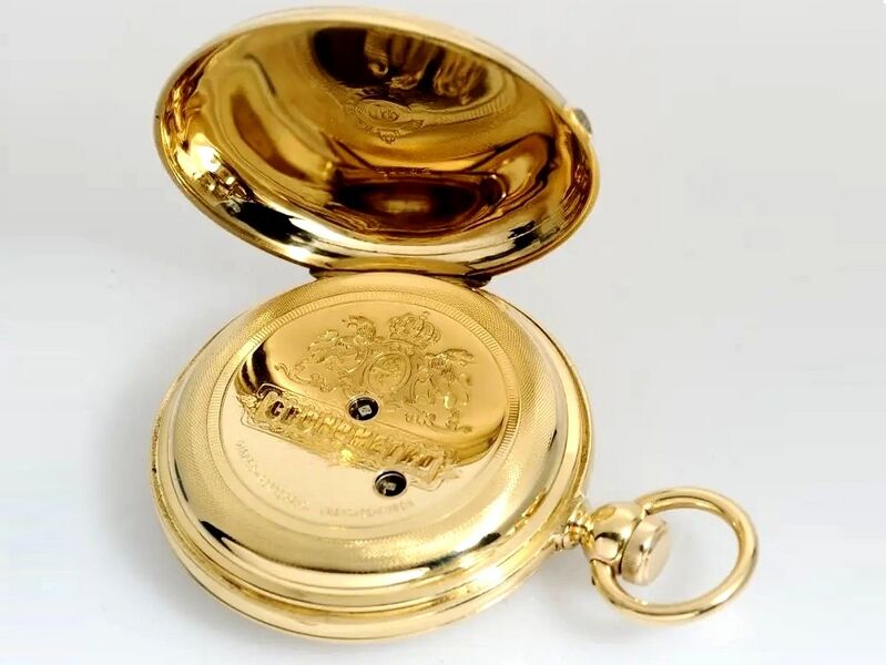 Datei:Girard-Perregaux, La Chaux de Fonds, Cronometro, Wippenchronometer Geh. Nr. 21102, circa 1865 (3).jpg