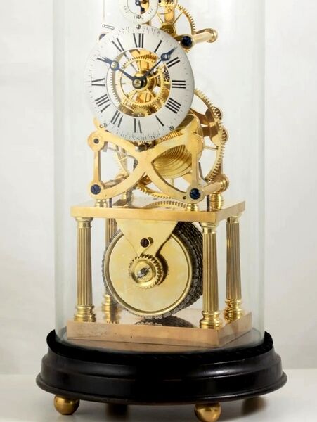 Datei:Andrew Black, Colinsburgh, Skelettuhr mit Stundenschlag, 8-Tage-Gangdauer und Federchronometerhemmung, ca.1837 (03).jpg
