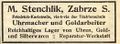 Anzeige M. Stenchlik, Adressbuch für Zabrze 1910.jpg
