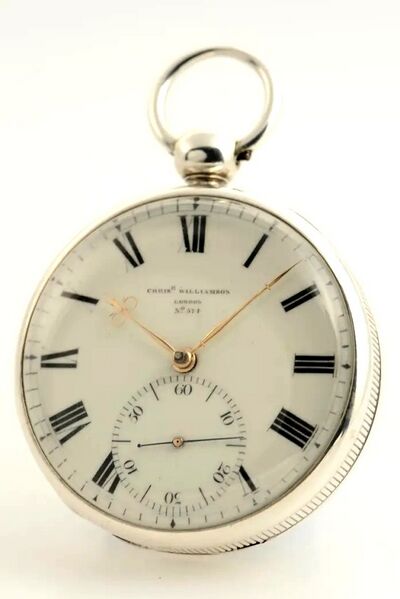 Datei:Chris. Williamson, London, Herrentaschenuhr mit Doppelrad-Duplexhemmung, Nr. 574, circa 1830 (1).jpg