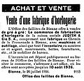 Emile Judith SA, F.H. 1926, 31. Juli, Judith & Cie. Vente Fabrique.jpg
