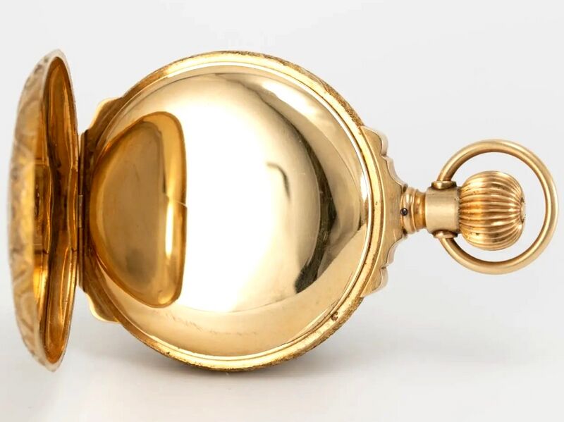 Datei:Elgin National Watch Co, Savonnette im Box Hinge- Prunkgehäuse à trois couleurs ca. 1890 (4).jpg