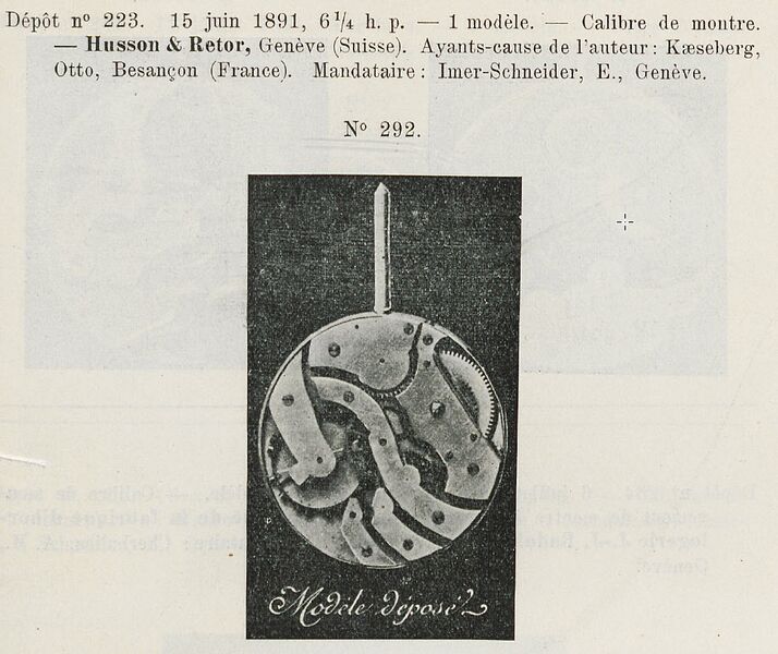 Datei:Husson & Retor, Calibre de Montre No. 292 1891.jpg