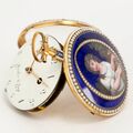 Chevalier & Comp. mit Halbperlen besetzte Goldemail-Spindeltaschenuhr ca. 1790 (5).jpg