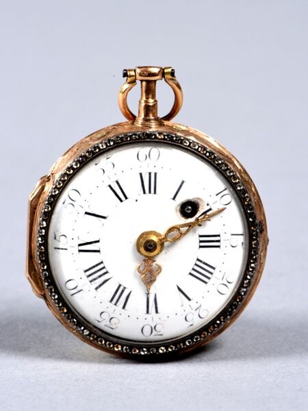Datei:Faléony à Paris, Spindeltaschenuhr mit einem Frauenporträt verziert ca. 1770 (1).jpg