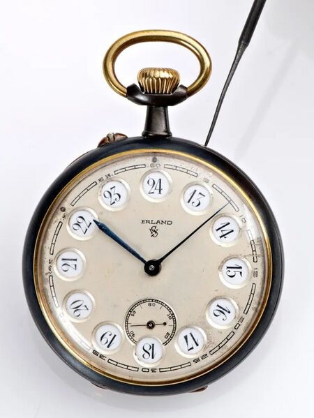 Datei:Erland - Joseph Schwob-Weill, La Chaux de Fonds, digitaler, springender 24h Anzeige Geh. Nr. 32242, circa 1890 (2).jpg