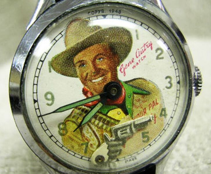 Datei:Muros Gene Autry-Uhr ca. 1948, für den amerikanischen Markt hergestellt..jpg