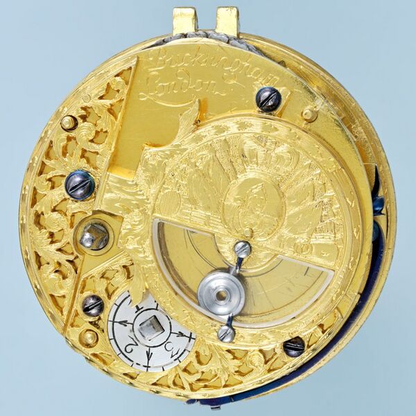Datei:Joseph Buckingham Spindeluhr mit Differentialzifferblatt, ca. 1698 (09).jpg
