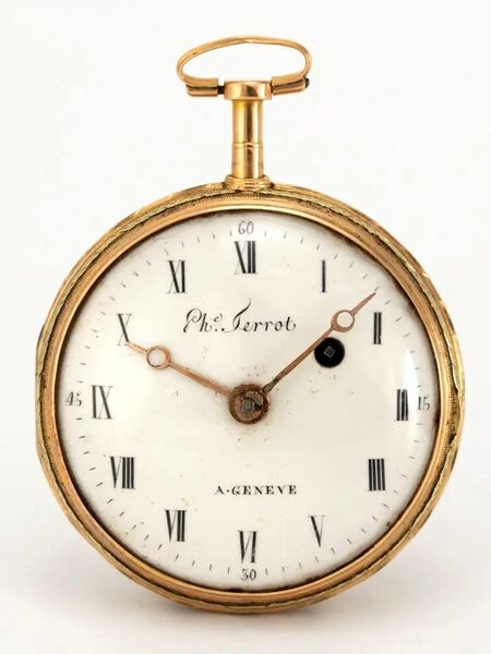 Datei:Philippe Terrot Spindeltaschenuhr à quatre couleurs, ca. 1800 (1).jpg