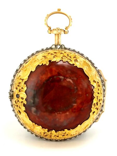 Datei:Benjamin Sidey, Londoner Achat -Spindeltaschenuhr mit Viertelstundenrepetition und polychromem Emailmedaillon ca. 1750 (03).jpg