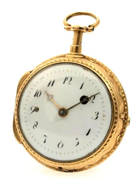 Datei:DuCloux à Gèneve, Spindeltaschenuhr mit Viertelstundenrepetition, circa 1780 (1).jpg