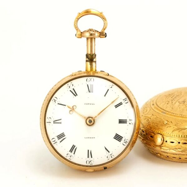 Datei:John Cowell Doppelgehäuse-Spindeltaschenuhr mit Achtelrepetition und früher Zylinderhemmung ca. 1776 (3).jpg