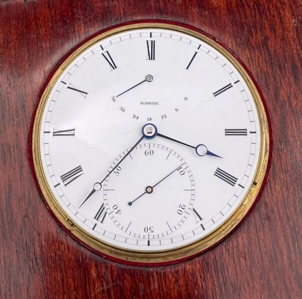 Datei:Joseph Thaddäus Winnerl, Beobachtungschronometer mit 36h Gangreserveanzeige, ca. 1850 (4).jpg