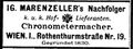 Werbung Ig. Marenzeller nachfolger Wien in 1904.jpg