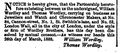 Willam Wordley & Thomas Wordley, The London Gazette 1888.jpg