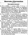 Brevets d'Invention Bloch & Fils, Journal Suisse 12. November 1910.jpg
