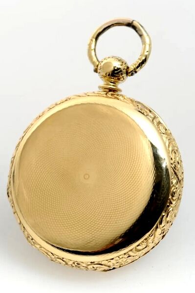 Datei:Girard & Comp., London, Chronometer mit seltener Kugelspirale Geh. Nr. 26283, circa 1870 (2).jpg