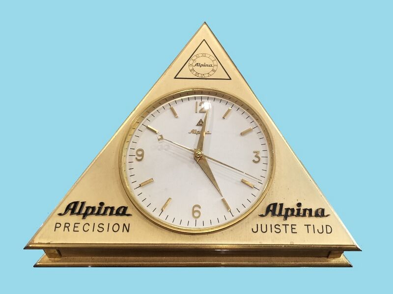 Datei:Niederländische Alpina Schaufensteruhr - Juiste Tijd - ca. 1960.jpg