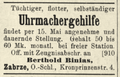 Anzeige Berthold Binias, Leipziger Uhrmacher-Zeitung 1901.png