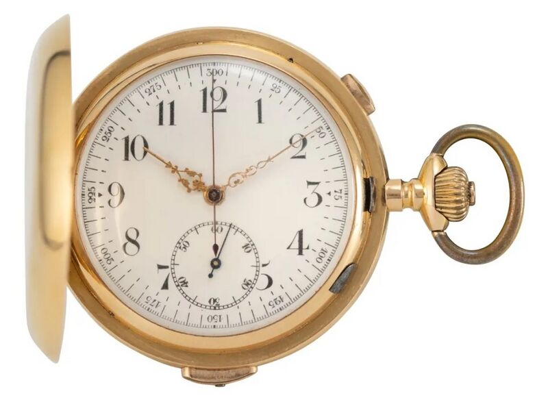 Datei:Invicta, Savonnette mit Viertelstundenrepetition und Chronograph ca. 1900 (1).jpg