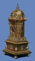 French Gilt and Silvered Bronze Miniature Mantel Clock, Raingo Fréres. (2).jpg