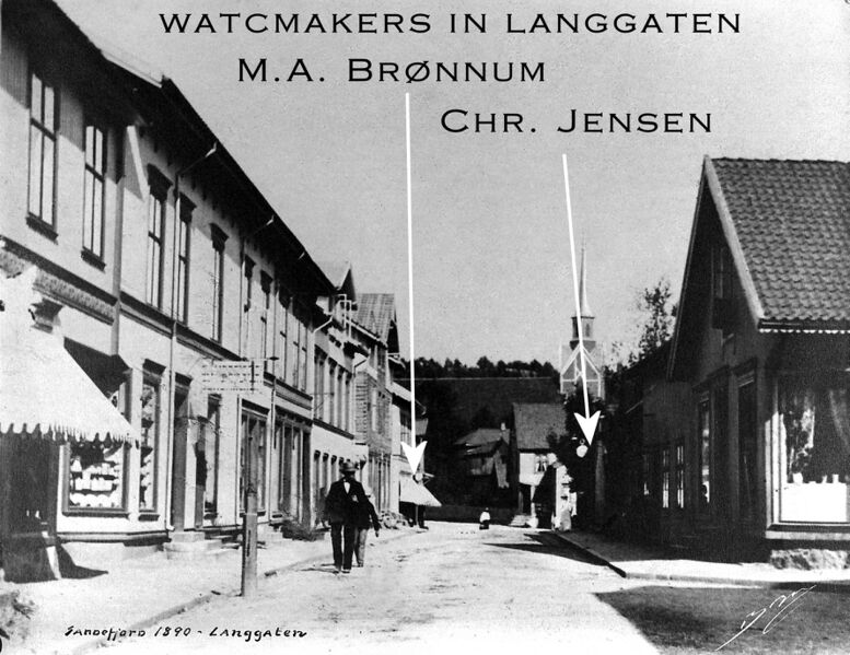 Datei:Martin Andreassen Brønnum, Langgaten, Sandefjord, Norway, 1890.jpeg