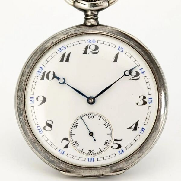 Datei:École d'Horlogerie Saint-Imier, Schul-Taschenuhr, ca. 1930 (2).jpg