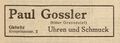Anzeige Paul Gossler im der Oberschlesische Wanderer 1940.jpg
