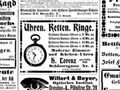 Anzeige H. Lorenz, Schössergasse 4 Dresden, Sachsische Volkszeitung 1907.jpg