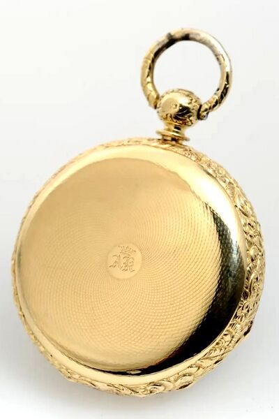 Datei:Girard & Comp., London, Chronometer mit seltener Kugelspirale Geh. Nr. 26283, circa 1870 (3).jpg