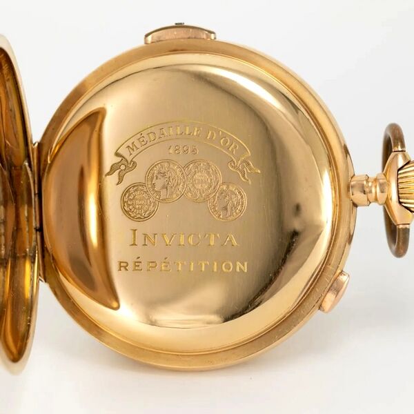 Datei:Invicta, Savonnette mit Viertelstundenrepetition und Chronograph ca. 1900 (4).jpg