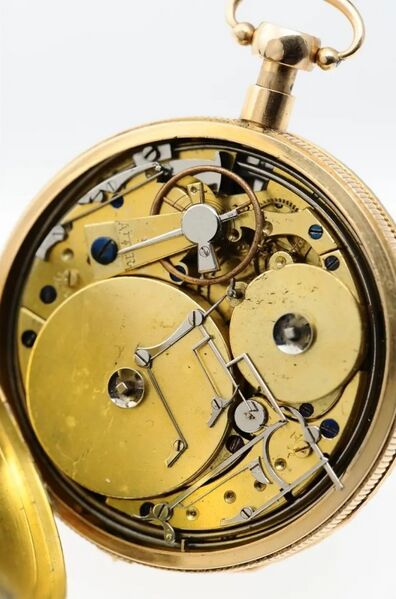 Datei:Louis Morin à Genève, Herrentaschenuhr mit Viertelstundenrepetition und Musikspielwerk Geh. Nr. 20521, irca 1830 (7).jpg