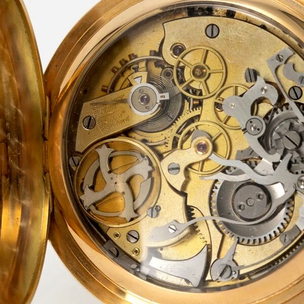 Datei:Invicta, Savonnette mit Viertelstundenrepetition und Chronograph ca. 1900 (6).jpg