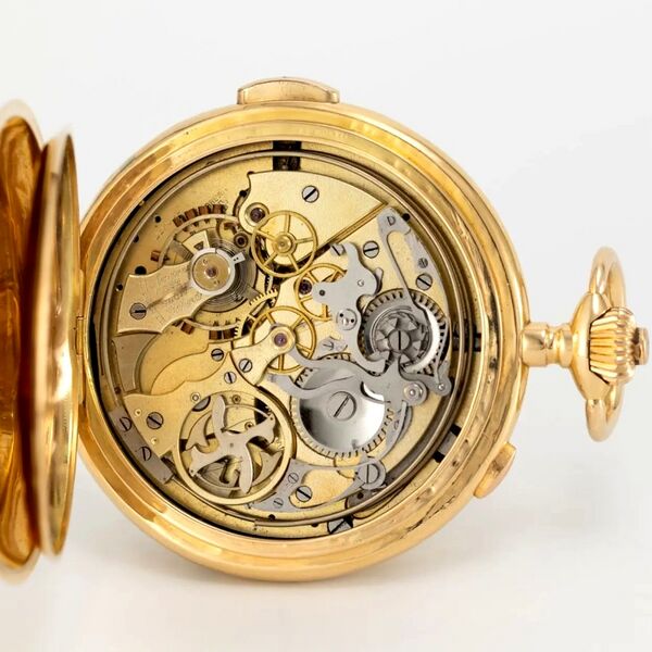 Datei:Invicta Savonnette mit Minutenrepetition, Vollkalender, Mondphase und Chronograph ca. 1900 (4).jpg