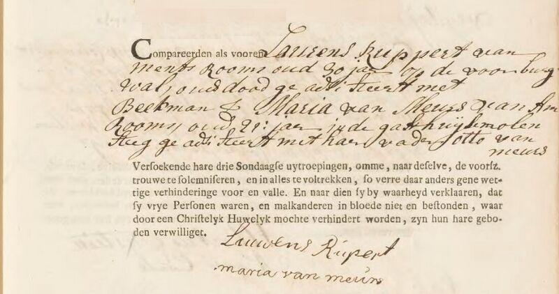 Datei:Heiratsabsicht Laurens Rupert 23. Mai 1760.jpg