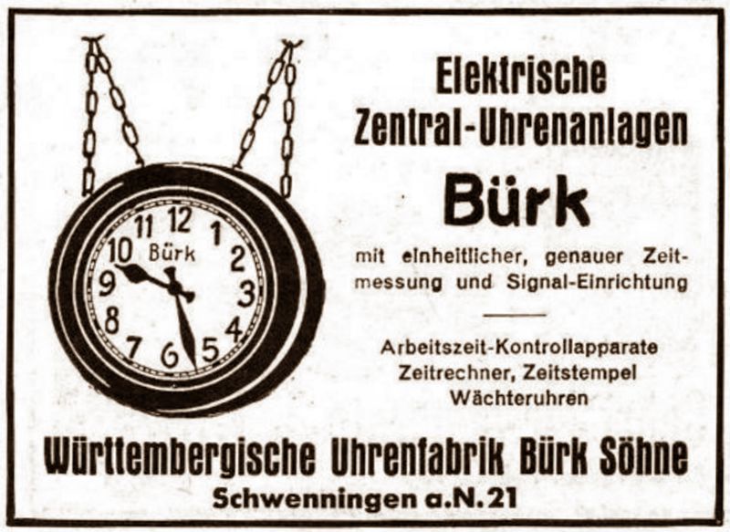 Datei:Württembergische Uhrenfabrik Bürk Söhne Schwenningen 1938.jpg
