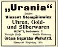 Adressbuch der Stadt Gleiwitz 1912, Anzeige Vinzent Stempniewicz.jpg