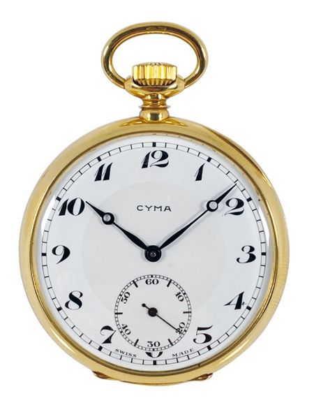 Datei:Cyma - Tavannes Watch Co. Goldene Taschenuhr ca. 1947 (1).jpg
